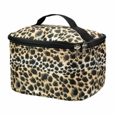 Small Soft Case Cosmetic Bag Mirror Makeup Bag Toiletry Brush Holder Organizer