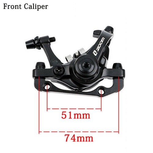 ZOOM Mechanical Disc Brake Caliper MTB BMX Bike Front/Rear Double Piston DB-680