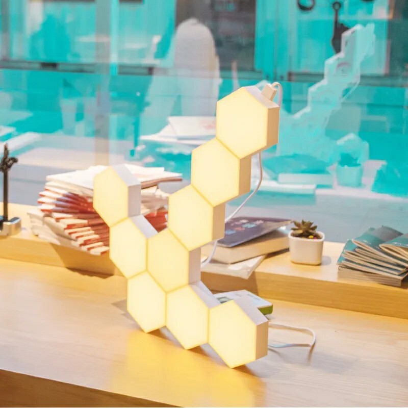 LED Quantum Hexagonal Light 8pcs Tile Touch Module Wall Lamp