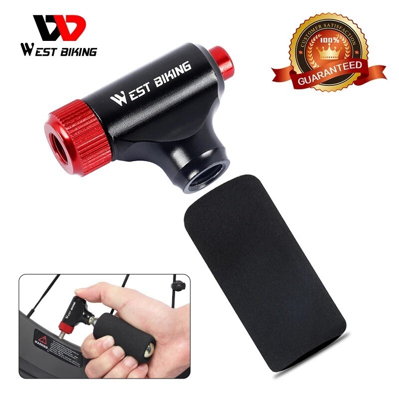Tire Tube Bike Pump Fast Air Co2 Inflator Ball Pump Blue Automatic Pump