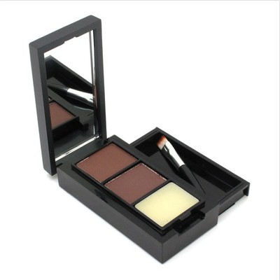 2 color waterproof eyebrow powder   eyebrow wax palette   brush