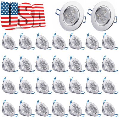 10/20/30PCS Dimmable LED Downlight 3W/5W Recessed Ceiling Light Spotlight