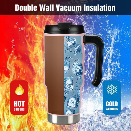 HAUSHOF 24 oz Travel Mug Steel Double Wall Vacuum Spill Proof Insulated Tumbler