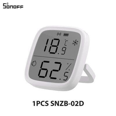 SONOFF SNZB-02D Zigbee Smart Temperature Humidity Sensor For ZBBrige-P EWeLink A
