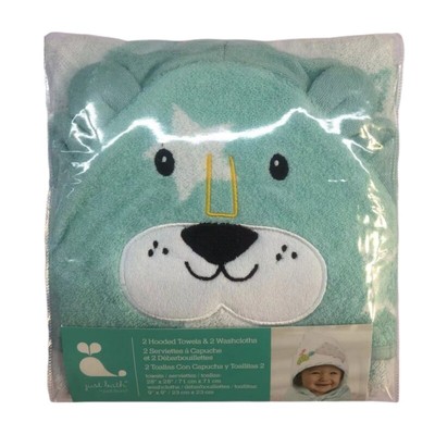 Newborn Baby Cartoon Hooded Bathrobe Children Toddler Bathing Towel Washcloth US