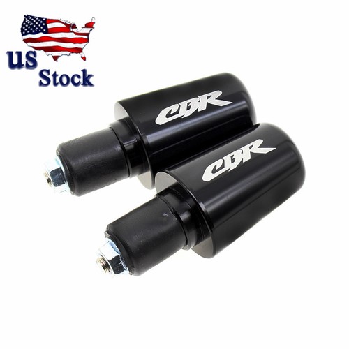 Black Aluminum Bar Ends Anti Vibration Pair Motorcycle 7/8" Bar For