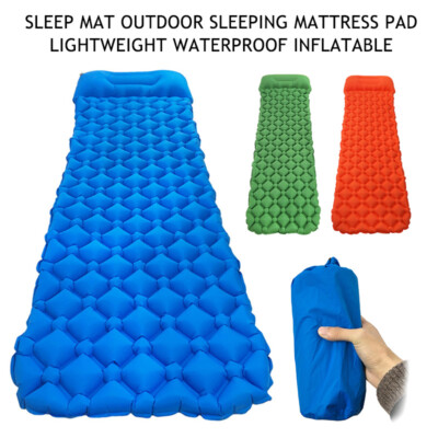 Self Inflatable Mat Outdoor Best Sleeping Pad Hiking Pillow Air Mattress