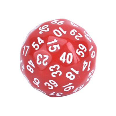 1pc 60 Face Gaming Dice  Sixty Sided Die Number 1-60 Acrylic Cubes Dice-ca_