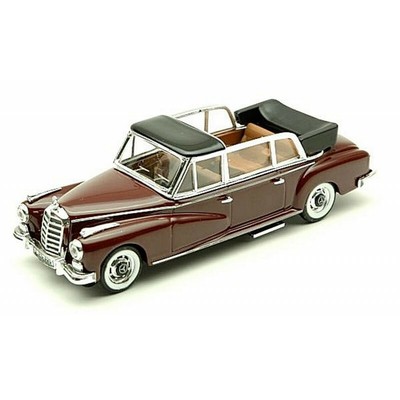 RIO RI4122 MERCEDES 300 CABRIO OPEN 1960 BORDEAUX 1:43 MODELLINO DIE CAST MODEL