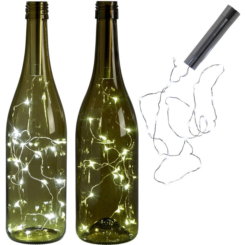 Warm Wine Bottle Cork Shape Light 20//30//50 LED Night Fairy String Lights Lamp A#