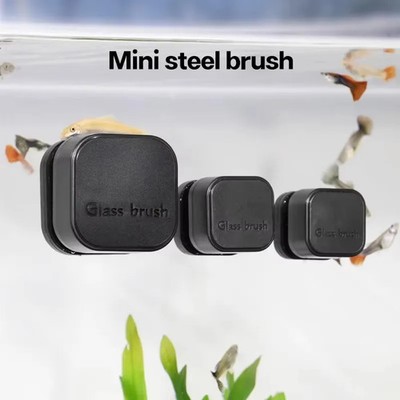 Magnetic Aquarium Glass Cleaner Brush Fish Tank Algae Scraper Cleaning Tool Mini
