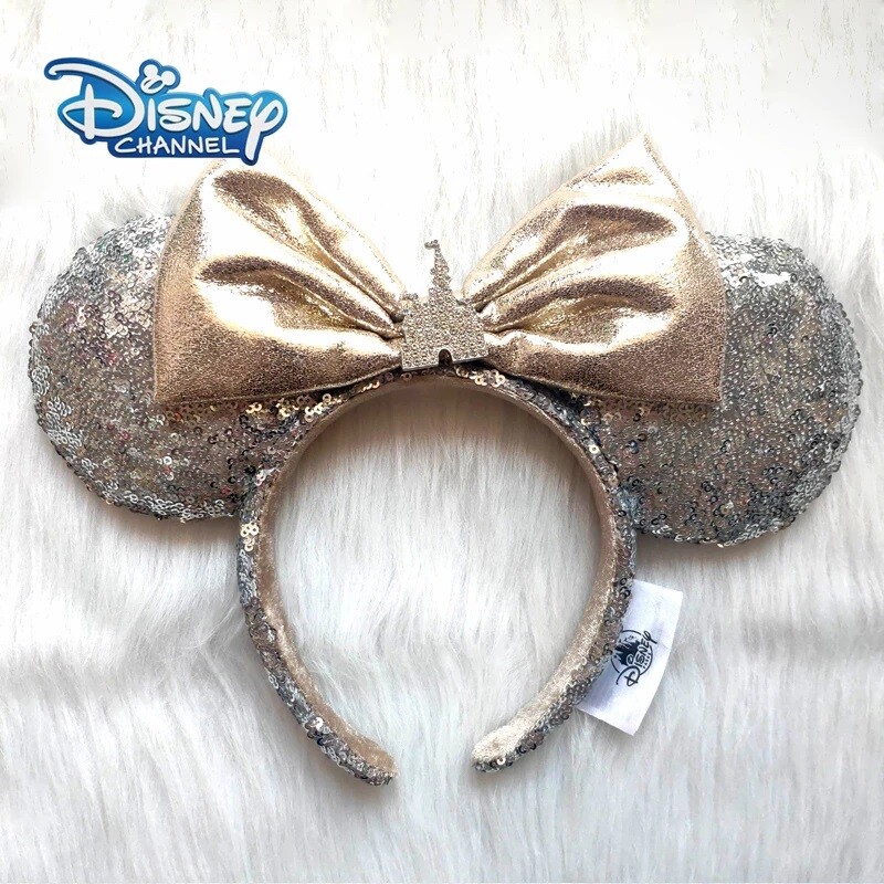 Sequins Minnie Ears Disney Parks Castle Jewel Silver Mickey 