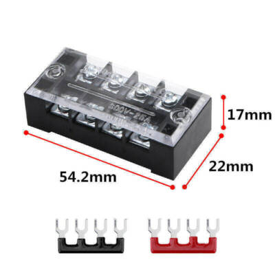 US Dual Row 3-12 Positions 600V 15A Screw Terminal Block Terminal Barrier Strip