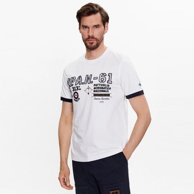 

Футболка мужская Aeronautica Militare TS2071 Белая Пилот Триколор Стрелки P, White