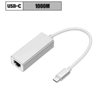 100/1000Mbps USB-C to RJ45 Ethernet Adapter - Network Card for MacBook, PC