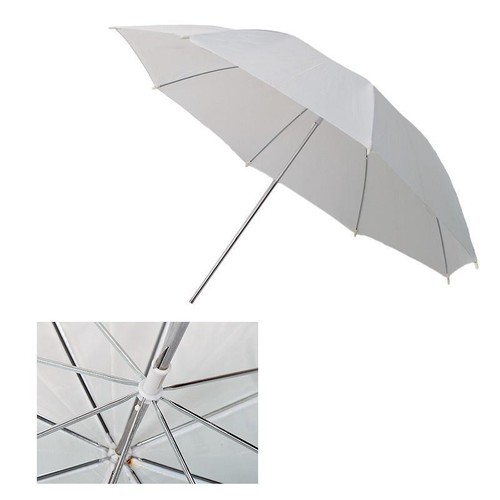 Parapluie De Studio 'shoot-through' Blanc 100cm - Pour Photo Portrait, Produit Et Mariage - Lencarta, Pliable Et Portable