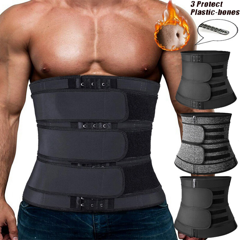 Sauna Belt Sweat Waist Trainer Men Weight Lose Heat Trapping Gym Trimmer Girdle