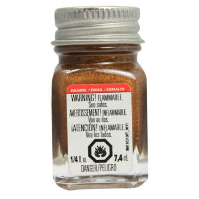 Testors 1182TT Brass Enamel Paint 1/4 oz Flat