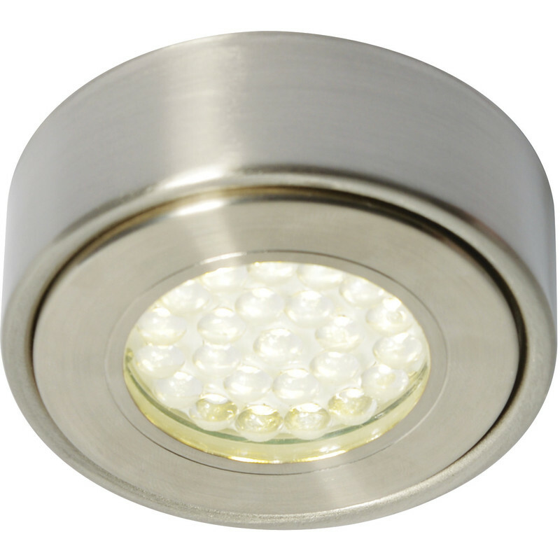Laghetto 240V LED Round Under Cupboard Light 1 x 1.5W 140lm light