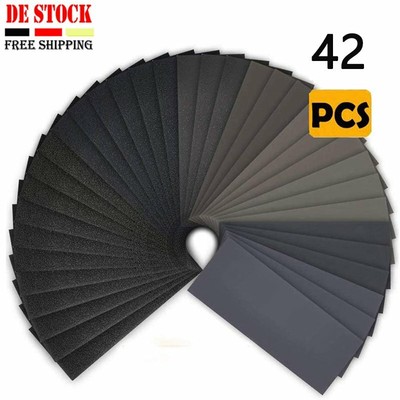 120-3000 Grit Schleifpapier Set Schleifpapier Trocken/Nass 9 x3,6" für Auto Holz
