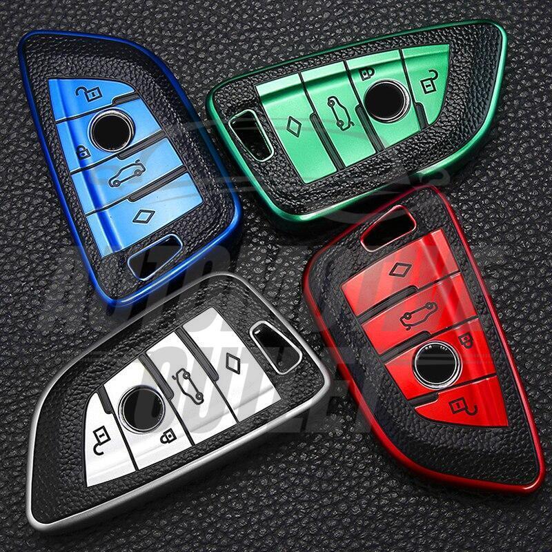 TPU LEATHER KEY COVER FOB CASE FOR BMW X1 X3 X5 X6 SERIES 1 2 5 F15 F16 E53 E70 3