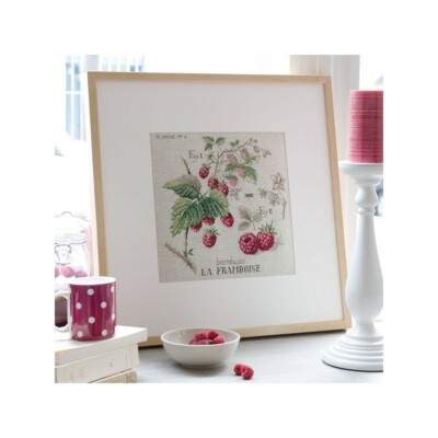 LBP French Cross Stitch SemiKit  Étude aux Framboises Raspberry study