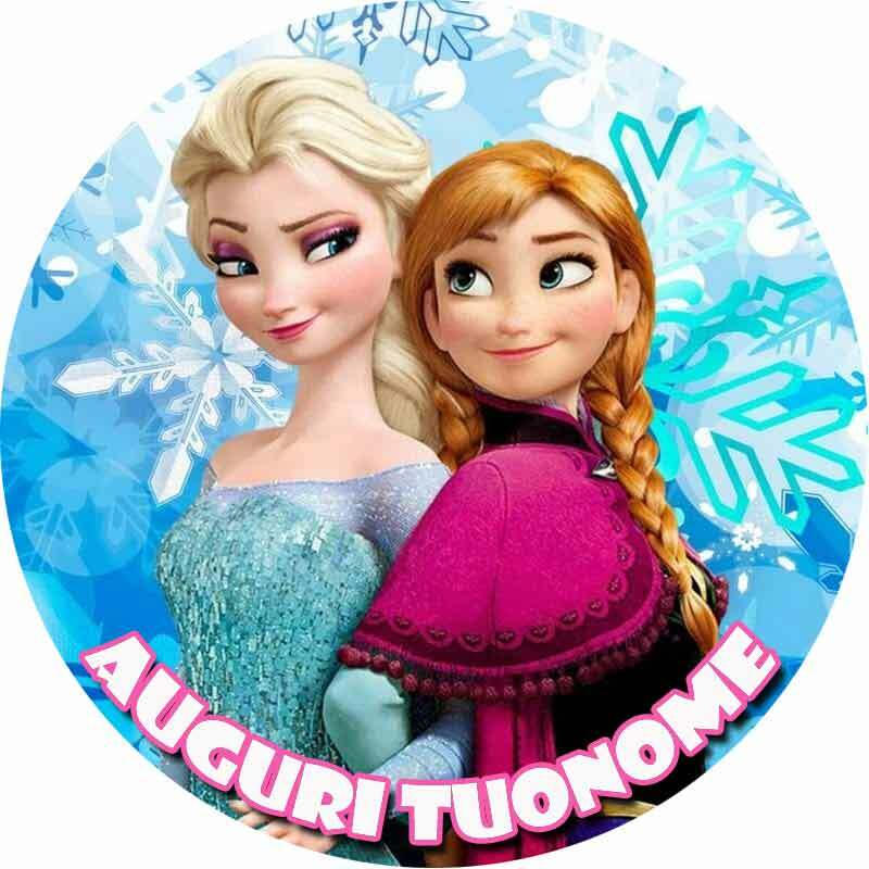 Cialda In Ostia Per Torta Con DISNEY FROZEN Personalizzata - Foto 5