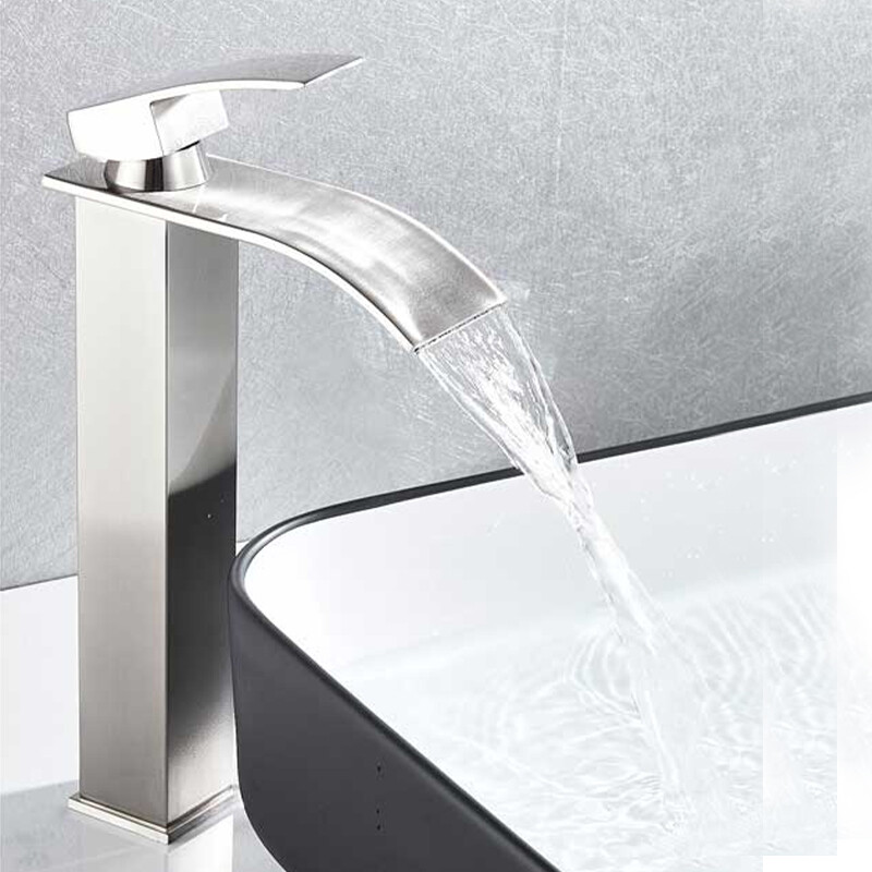 Waschtischarmatur Bad Wasserfall Wasserhahn Waschbecken Hochdruck