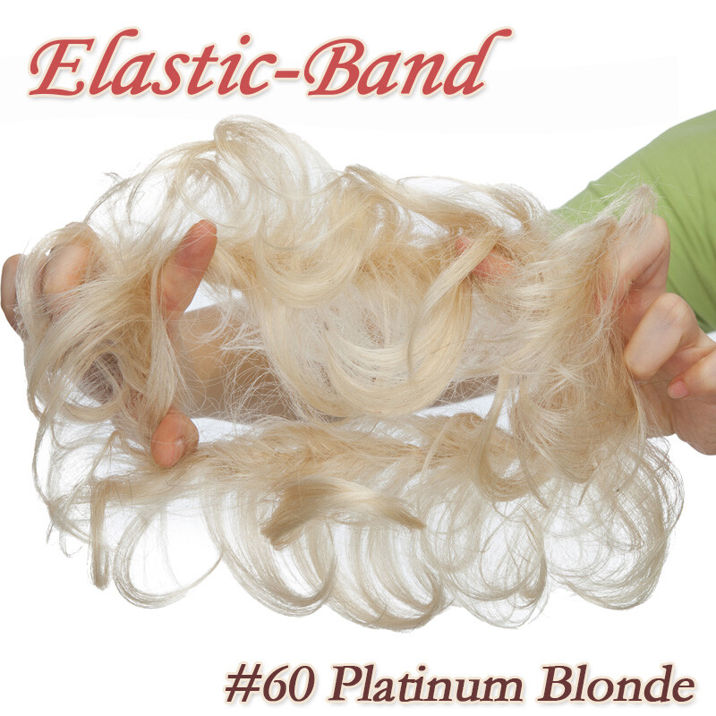 100% Remy Human Hair Messy Bun Hair Piece Wrap Scrunchie Chignon One Piece US