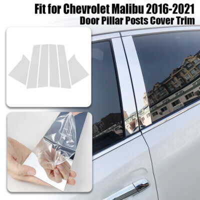 6pcs For 2016-2023 Chevy Malibu Stainless Steel Chrome Window Pillar Post Trims