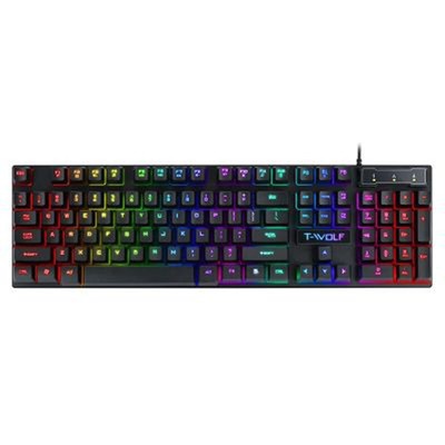 Gaming USB Luminous Wired Keyboard   Floating Keys & LED Backlighting