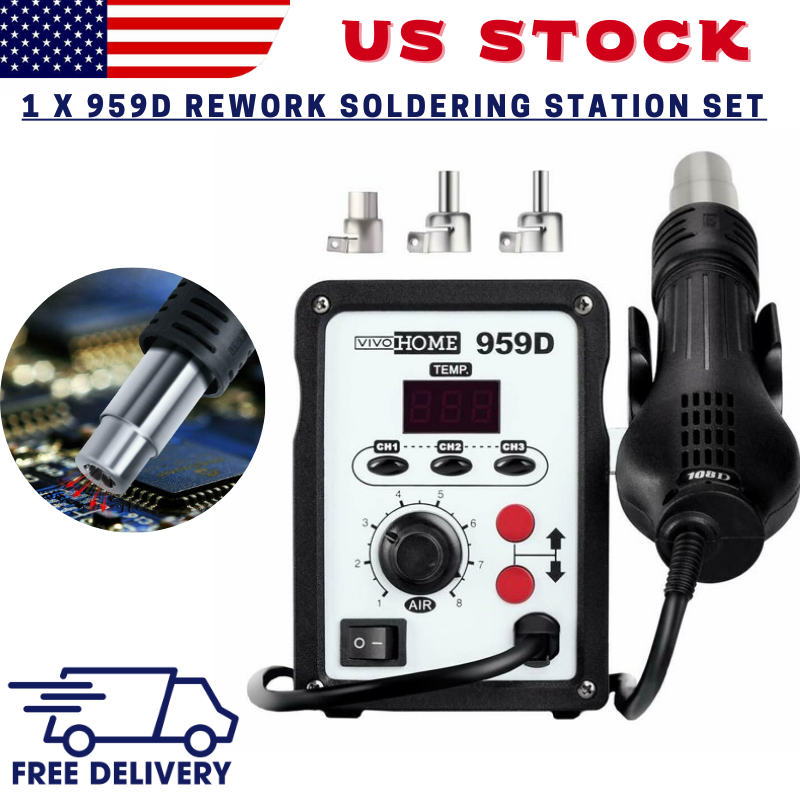 650W Heat Gun Electric Hot Air Gun Soldering Iron Desolder Welder LCD Display