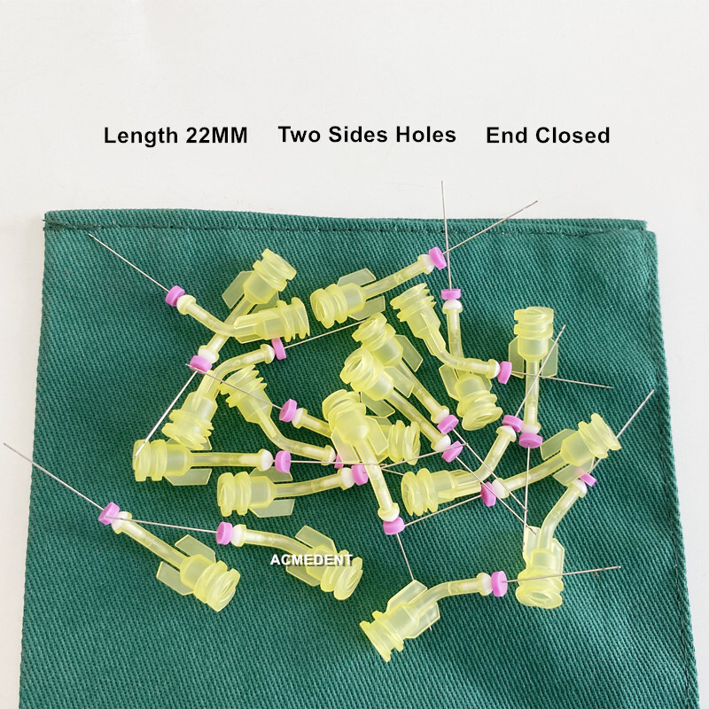 50Pcs Dental Irrigation Tips Sideport Irrigator Root Canal Delivery Tip Irrigant