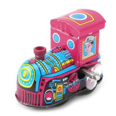 Retro Train Reminiscence Children Vintage Tin Toy Clockwork Gift