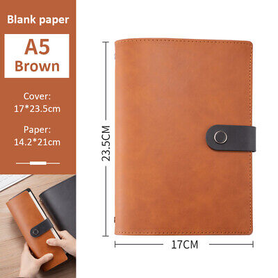 Refillable 160 Page PU Leather Vintage Journal A5 Notebook Paper Writing Diary