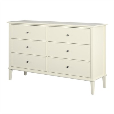 Ameriwood Home Franklin 6 Drawer Dresser in Soft White