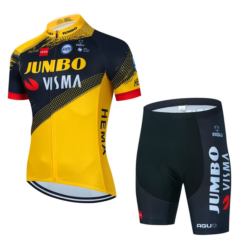2023 Pro JUMBO VISMA Cycling Jersey Set Men'S Cycling Clothing Road Bike Shirts