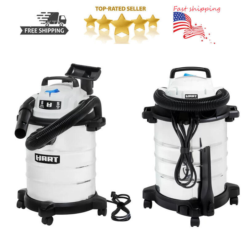 6 Gallon Wet Dry Upholstery Shampoo Vacuum Cleaner 5 Peak HP VAC Shop Car Carpet