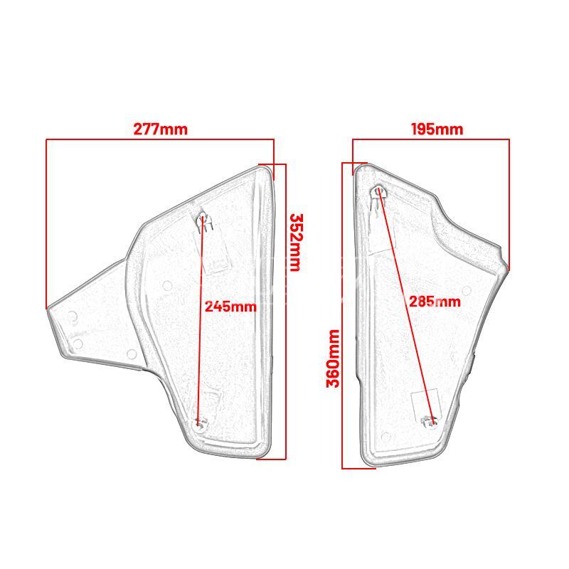 Pair Battery Side Cover For Honda Shadow VLX 600 VT600C VT600CD Deluxe 1999-2007