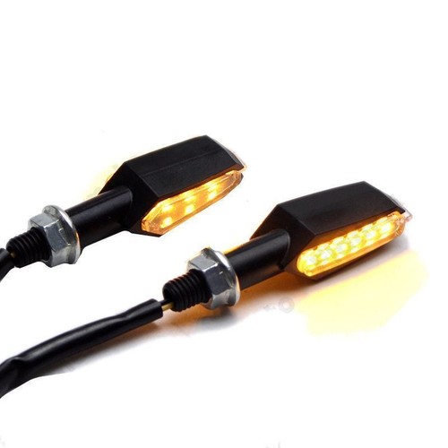 4x Double Sides LED Turn Signals Light Indicators Kawasaki ZX9R ZX7R ZX