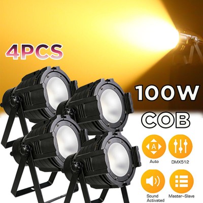 100W COB LED Par Light DMX Stage DJ Audience Blinder Light Warm/Cool White Club