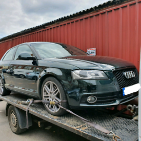 Audi a3 s line black edition front end breaking