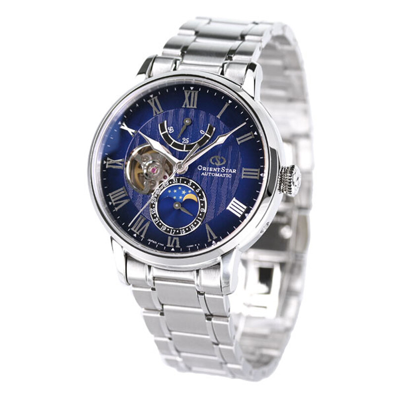 Pre-owned Orient Star Rk-ay0103l Automatic Mechanical 22 Jewels Moon Phase Men`s Watch