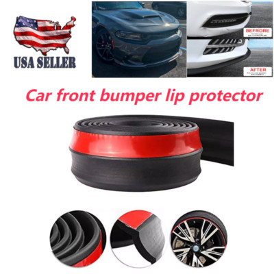 2.5M Car Front Bumper Lip Splitter Body Spoiler Chin Skirt Universal Black