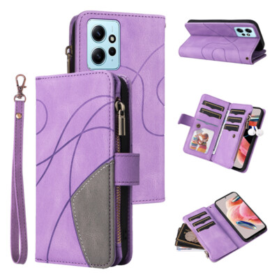 Zipper Wallet Flip Cover Case For Xiaomi 13T Redmi Note 12 Note 11 13C 10A 10C