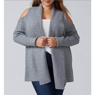 Cold shoulder open front cardigan sale