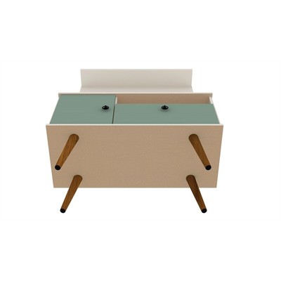 Manhattan Comfort Tribeca 2-Piece Solid Wood TV Stand for TVs up to 32" in Mint