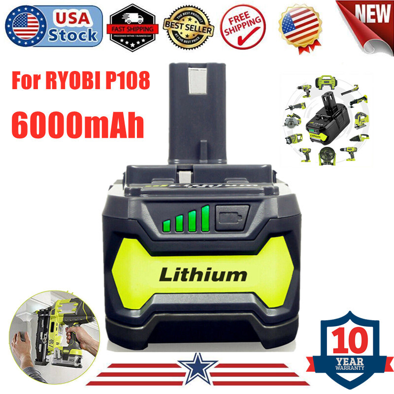 2PCS 7.0Ah Battery For RYOBI ONE+ 18 Volt Cordless Drill Power Tool & Charger