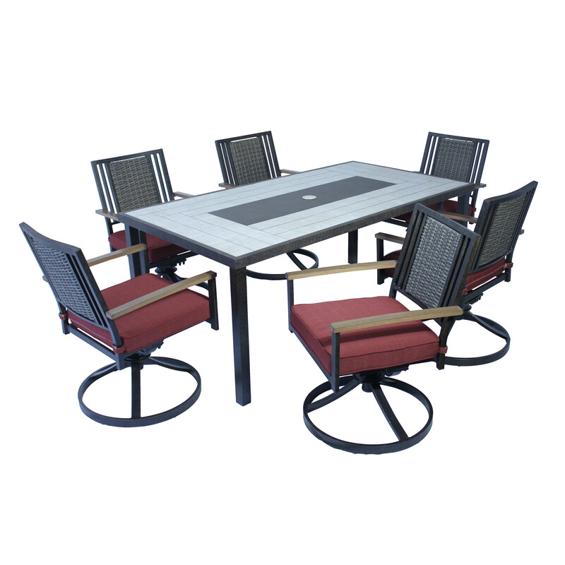 Living Accents Sidney 7 pc. Aluminum Patio Set Red - Case ... Living Accents Sidney 7 pc. Aluminum Patio Set Red - Case ... on Living Accents Patio id=17644