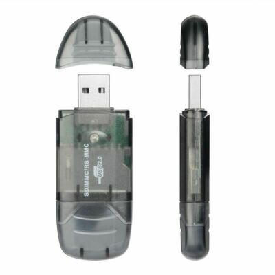 New Portable Smoke SDHC SD MMC Memory Card Reader to USB 2.0 Adapter